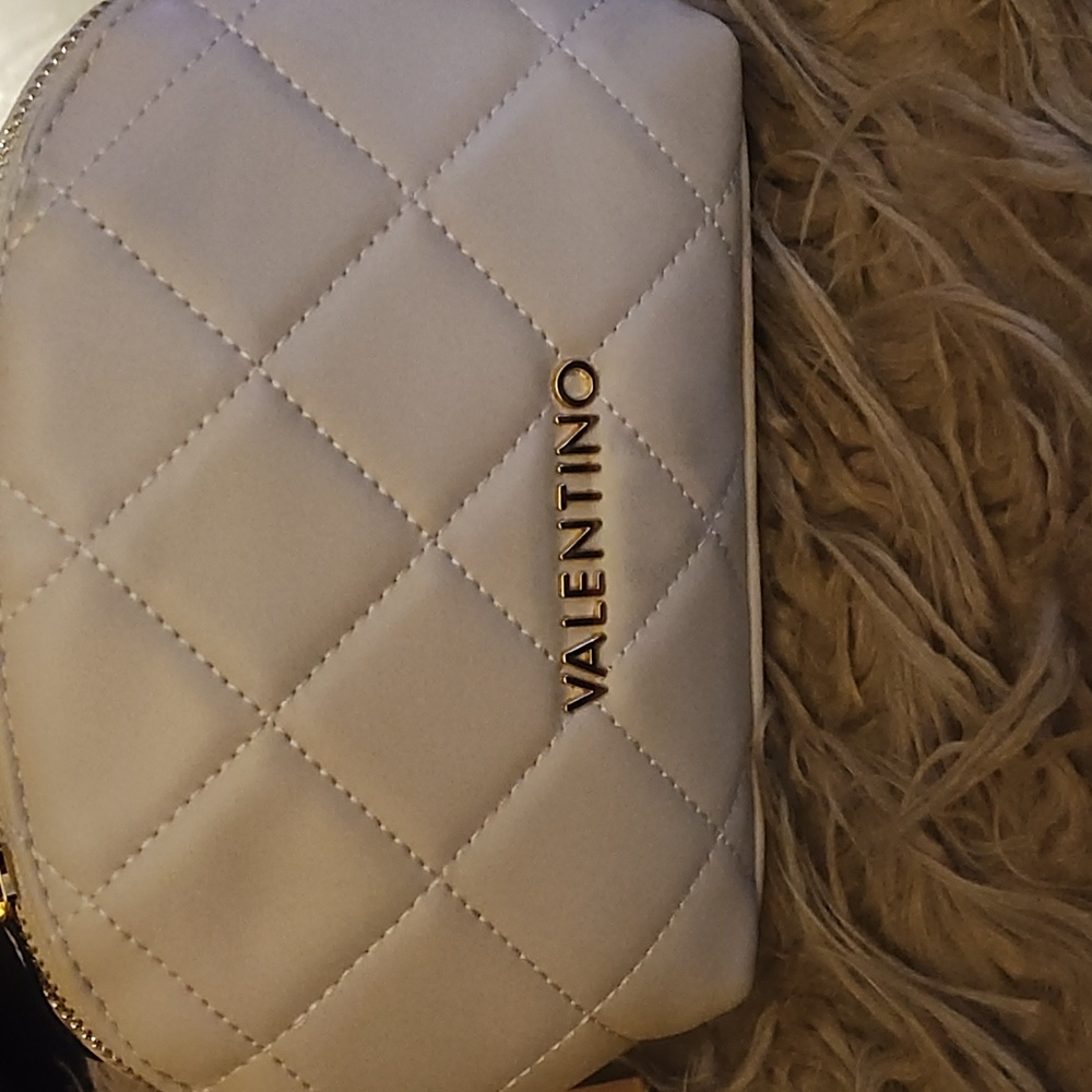 Valentino Ivory Quilted Crossbody Bag